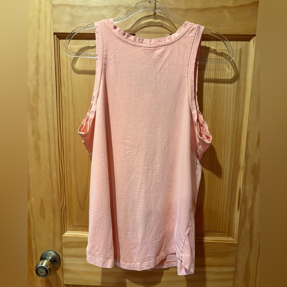Pink Tank Top peach color “Mermaid Hair Don’t Care” Women’s L - Picture 2 of 7